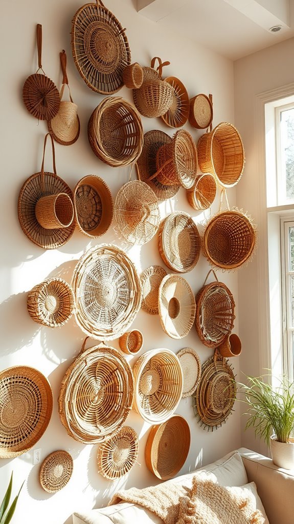 woven baskets natural texture