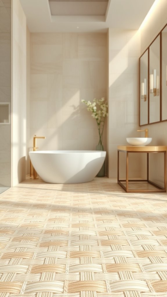 woven pattern ceramics bathroom design