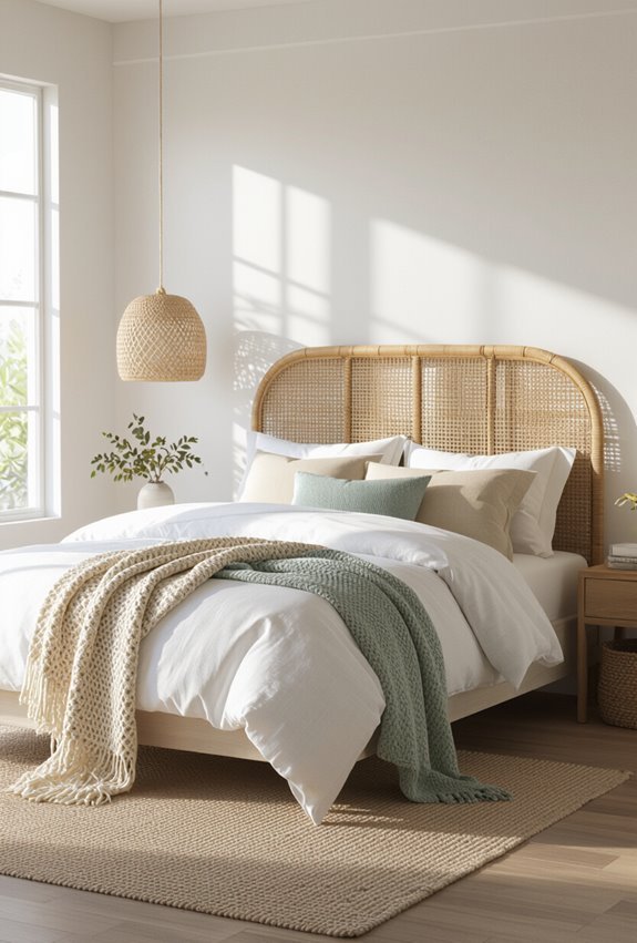 woven rattan canopy daybed