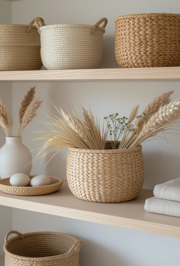 woven straw baskets for summer