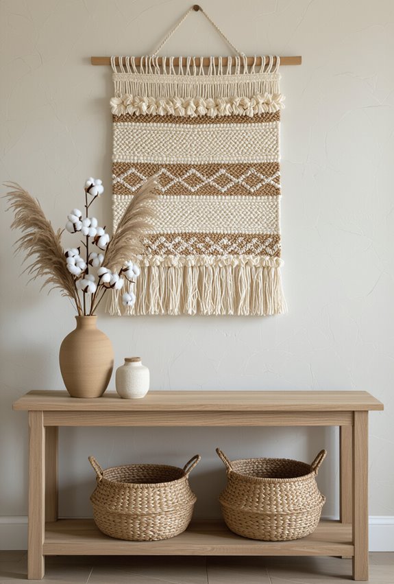 woven textured farmhouse warmth