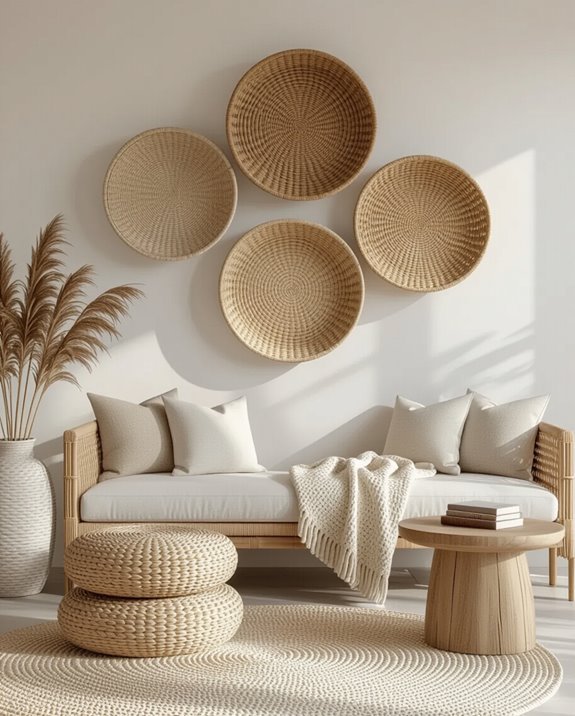 woven wall basket decor