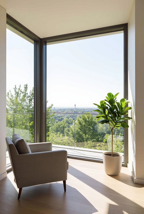 wraparound panoramic balcony views