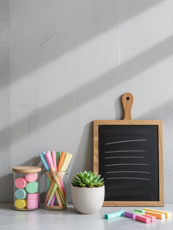 writable concrete wall decor