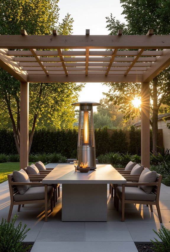 year round cozy pergola heating