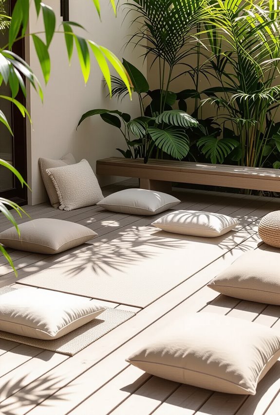 yoga and cushioned stretching zone