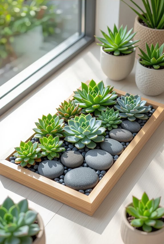 zen balcony with succulents