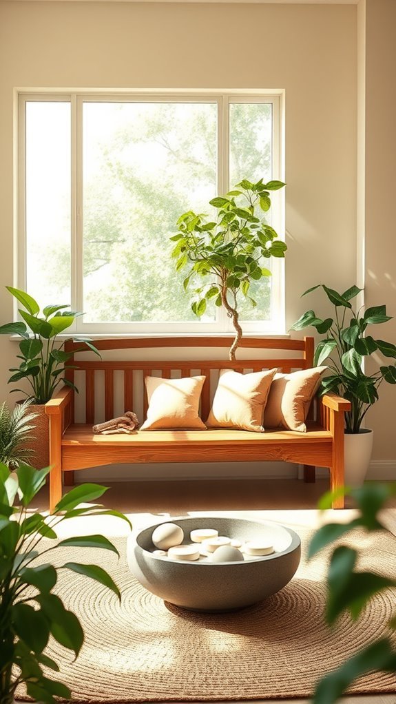 zen inspired relaxation corner